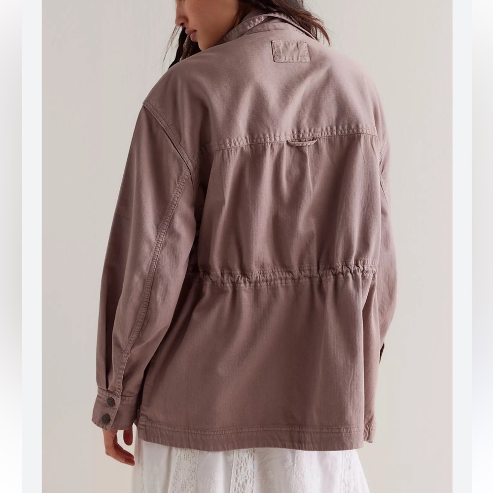 Free people X We the free Women's Purple Utility Jacket size L NWOT - Picture 3 of 13